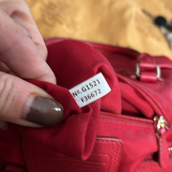 Coach Cherry Red Pebble Leather Bennett Satchel w/ Crossbody Strap - Picture 9 of 12